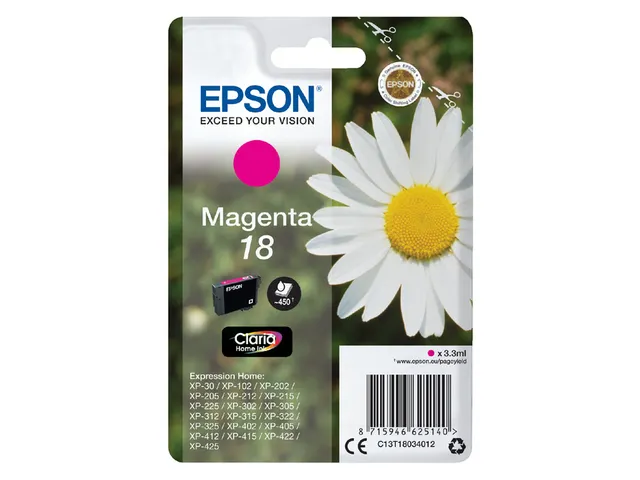 Inktcartridge Epson 18 T1803 rood C13T18034012