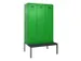 locker met bank,voor scheiding van kleding,HxBxD 2120x1200x815mm,3vak