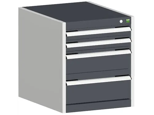 ladekast HxBxD 600x525x650mm 4laden romp RAL7035 front RAL7016