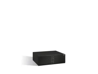 tekeningenkast,HxBxD 420x1350x960mm,romp RAL7021,front RAL3003 - 1