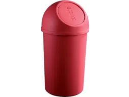afvalbak,25l,HxØ 615x312mm,romp PP rood,deksel PP rood