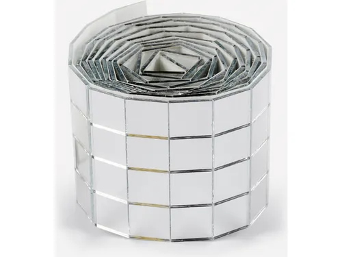 Mozaieksteentjes Folia zilver zelfklevend 10x10mm