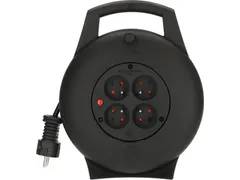 Kabelhaspel Brennenstuhl Vario 4 voudig 10 meter zwart FR/BE