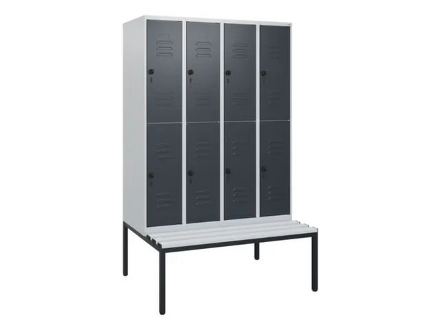 Dubbeldekse dekenkist,HxBxD 1950x1200x815mm,4x2vak.,vak B 300mm