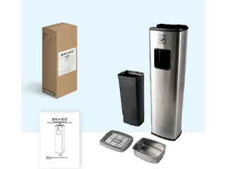 Asbak Staand met afvalbak AT400 RVS 20 Liter - 7