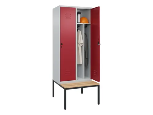 locker voor scheiding van kleding,HxBxD 2120x800x815mm,2vak