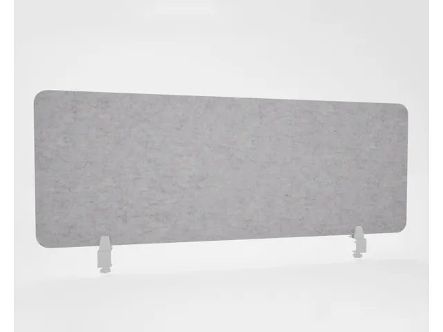 Akoestisch PET-vilt scheidingsscherm bureau lichtgrijs 60x160cm