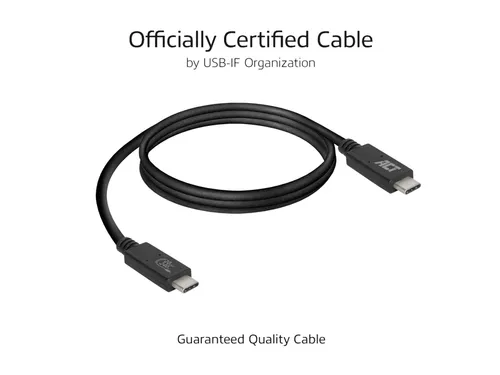 Kabel ACT USB-C USB 4 20Gbps Thunderbolt3 1 meter