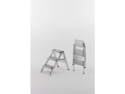 Veiligheids-Vouwtrap Aluminium Platform H 0 69M 3Treden Traanplaat