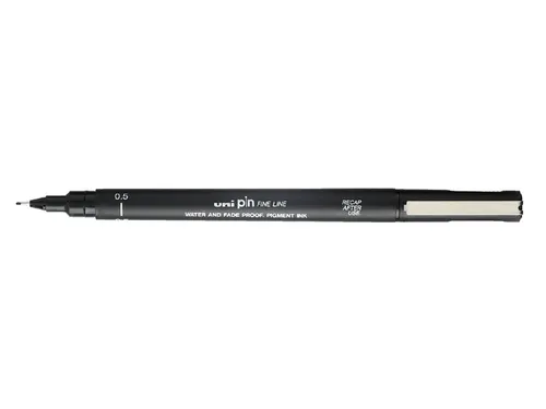 Fineliner Uni-ball Pin zwart 0.5mm