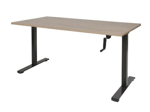 Dextro Slinger Bureau Zit-sta T-poot 160x80 Hav/kers 25mm Zwart
