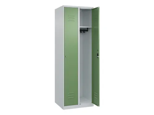 locker,HxBxD 1850x600x500mm,2vak,vak B 300mm,cil.-slot,staand op vloer
