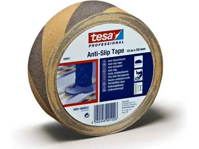 Antisliptape tesa Professional 60951 50mmx15m zwart/geel