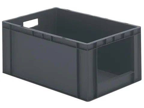 Euronorm-stapelbak 51liter Grijs 270x600x400mm Wanden/bodem Gesloten