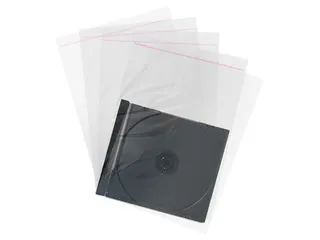 MediaRange plastic hoesjes voor 10,4 mm CD-doosjes transparant 100 st - 1