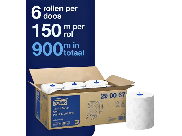 Tork 290067 H1 Matic Advanced Handdoekrol Wit 2-laags 150m 6 rollen