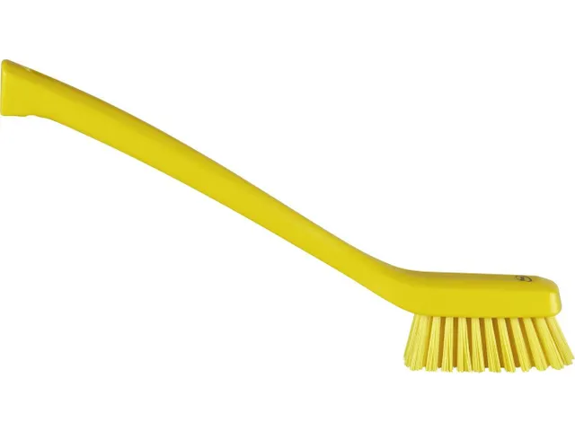 Vikan Hygiene smalle borstel Geel lange steel
