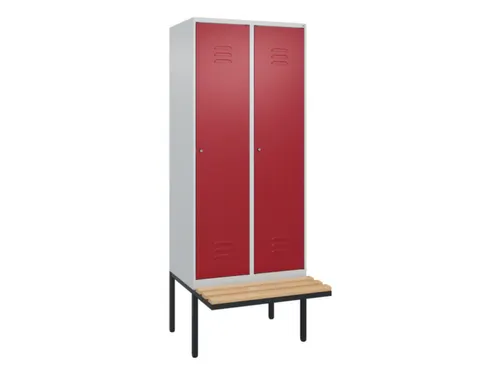 locker met bank,HxBxD 2120x800x815mm,2vak,vak B 400mm,cil.-slot