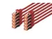 CAT 6 S-FTP patchkabel Cu LSZH AWG 27/7 Lengte 0,5m 10 stuks Rood