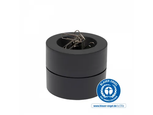 Papercliphouder MAULpro magnetisch recycled Ø73x60mm zwart
