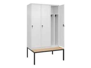locker voor scheiding van kleding,HxBxD 2120x1200x815mm,3vak - 2