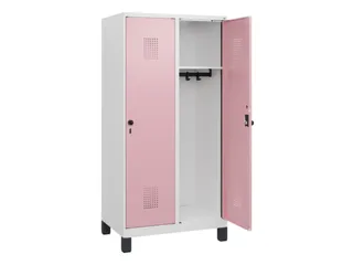 schoollocker,HxBxD 1630x800x500mm,2vak,vak B 400mm,draaigrendel,voeten - 1
