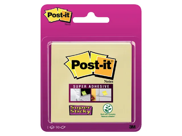 Memoblok Post-it 6920 Super Sticky 76x76mm geel