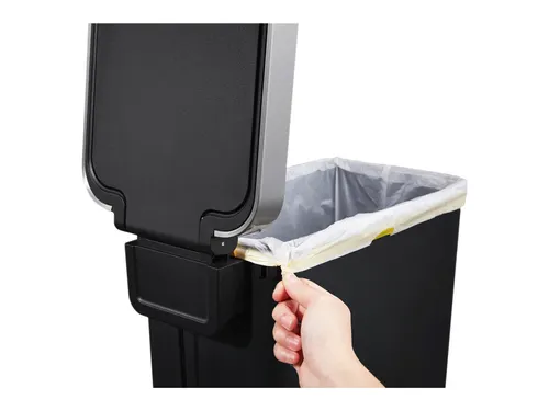 Afvalbak EKO Hana Slim pedaalemmer 40 liter zwart