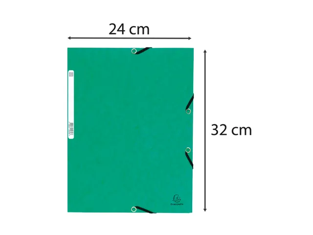 Elastomap 3 kleppen glanskarton 355gm² A4 Groen