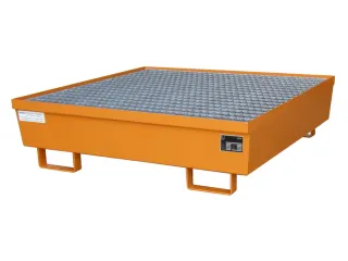 Opvangbak 4x 200l Opvangvol. 245l Oranje 335x 1200x 1200mm Rooster - 1