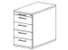 caisson de bureau,HxlxP 720-760x428x800mm,4tiroir(s),poignée bande