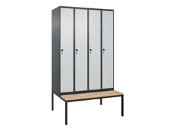 locker voor scheiding van kleding,HxBxD 2120x1200x815mm,4vak