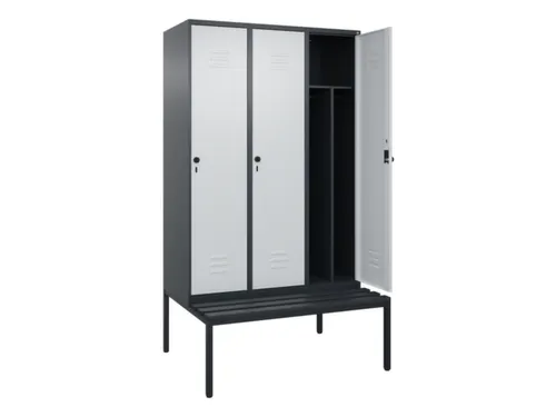 locker voor scheiding van kleding,HxBxD 2120x1200x815mm,3vak