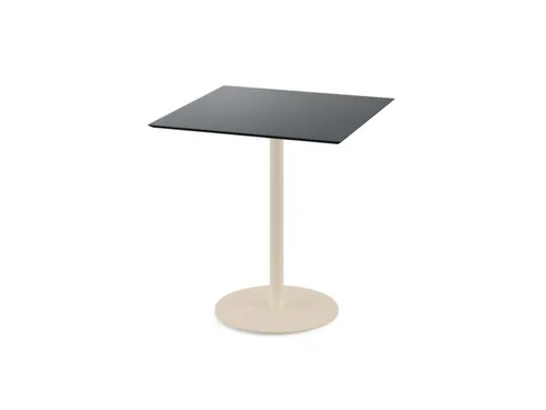 bistrotafel,HxBxD 730x700x700mm,rechthoekig,schotelvoet zandkleuren