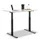 Elektrisch ihv bureau,HxBxD 700-1200x1200x800mm,blad wit,T-voet zwart