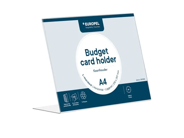 Kaarthouder Europel Budget A4 L-stand liggend