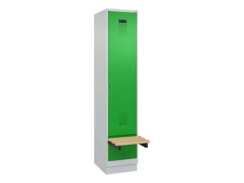 locker met bank,HxBxD 1950x400x815mm,1vak,vak B 400mm,cilinderslot