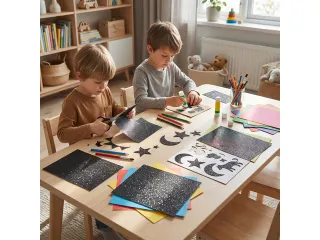Glitterkarton Kangaro donker grijs 50x70cm pak à 10 vel - 6