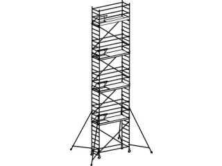 rolsteiger,reik H 10,4m,steiger H 9,64m,4platform(s),m. luik - 2