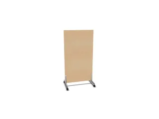 scheidingswand,HxB 1545x800mm,wand hout,frame staal,rollen,NE-esdoorn - 1