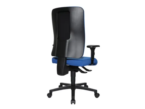 Bureaustoel,Synchroonmech.,M. Armleuningen,Zitting Stof Blauw
