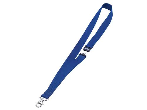 Textielkoord Durable 8137 met karabijnhaak donkerblauw