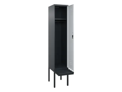 locker met bank,HxBxD 2120x400x815mm,1vak,vak B 400mm,cil.-slot