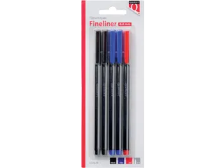 Quantore Fineliner rond 0.4mm assorti, blister 5 stuks - 1