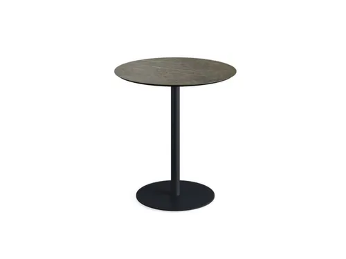 bistrotafel,HxØ 730x700mm,rond,schotelvoet zwart