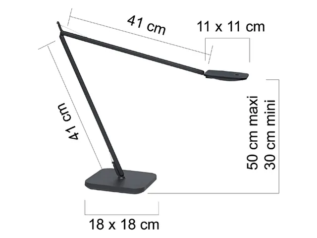 Bureaulamp Unilux Magic led zwart