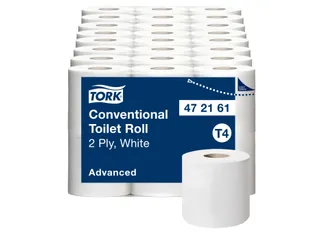 Tork 472161 T4 Traditioneel Toiletpapier Advanced 2-Laags 48 rol - 1
