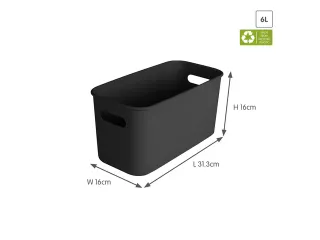 Sigma Home cube box 6L zwart - 31,3x16x16cm - 2