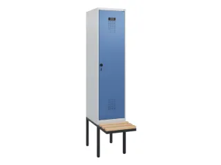 locker met bank,HxBxD 1950x400x815mm,1vak,vak B 400mm,draaigrendel - 2