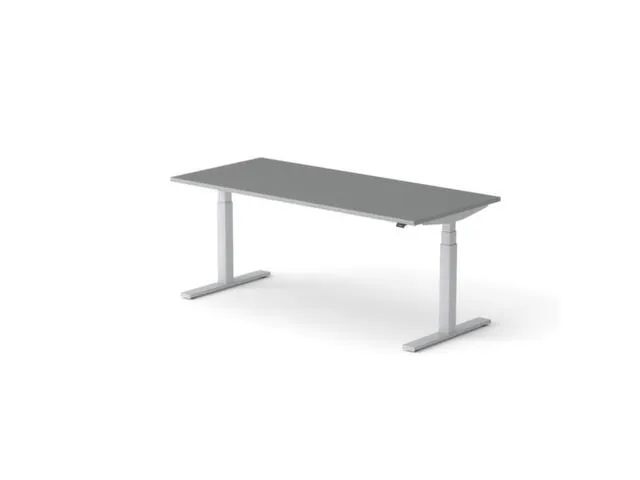 Elektrisch ihv bureau,HxBxD 650-1310x1800x800mm,blad donkergrijs